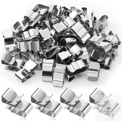 50 Pcs Trailer Frame Wire Clips Stainless Steel Metal Cable Clips 22.5 mm/ 0.89