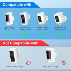 2 Pack Solar Panel Charger for Ring Camera, Panel size : 7.2 * 5 inch