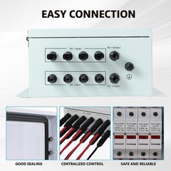 Waterproof Solar Combiner Box 4 String IP65 Waterproof Combiner with Lightning