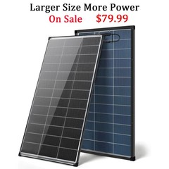 200W Watt Bifacial Solar Panel N-Type Mono 12V 18BB Home RV Camping PV Off Grid