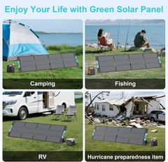 220W High-Efficiency Foldable Solar Panel with USB & Type-C Outputs – Waterproof