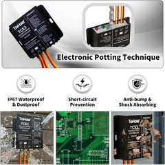 TCS3 Solar Charge Controller Waterproof Solar Panel Battery Regulator