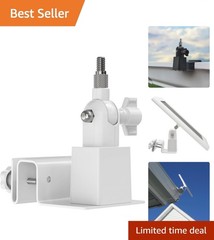 Durable White Solar Panel Gutter Mount: Easy Install for 1/4″-20 Solar Panels