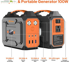Portable Power Station with Foldable 40W Solar Panel, 100W Solar Powered Generat