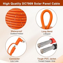 12AWG+14AWG Solar Cable with Connectors
