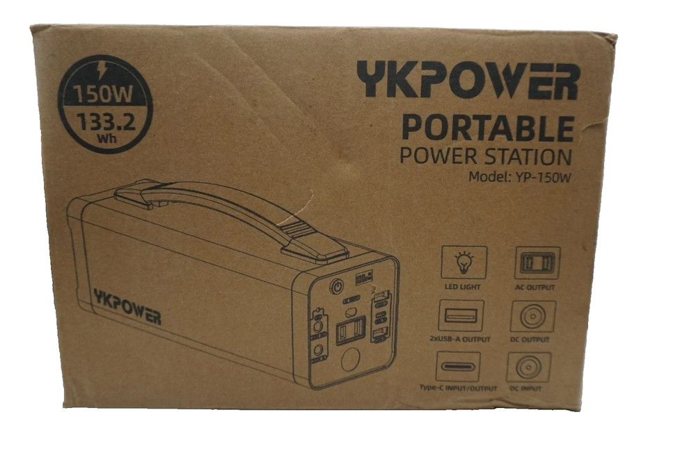 YKPOWER Portable Power Station 150W 133.2Wh Model YP-150W