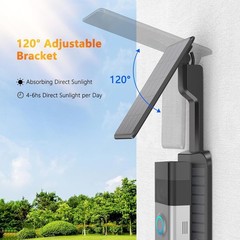 Solar Charger Compatible for Ring Video Doorbell 3/3 Plus/4/Battery Doorbell Plu