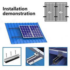 Solar Panel Bracket Kit – 10 Pcs Aluminium Mounting Rail 200mm, Z-Bracket Set…