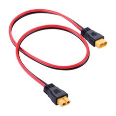 XT60 Socket Connector 12AWG Adapter Extension Cable 60cm Solar Generator Replace