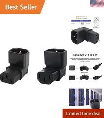 Compact 90° Angled Power Connectors – IEC 320 C14 to C13 for Monitors and More