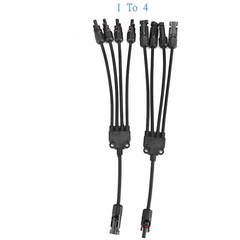 1 to 4 Way MC4 Connector Solar Panel Y Branch Cable Adapter Waterproof Extension