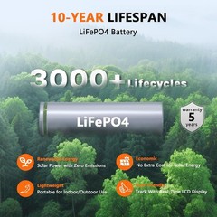 Lightweight 300W Solar Generator with 6 Output Ports for Camping and Home Backup