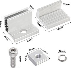 10 Pack Solar Panel Mounting Brackets Solar Panel Clamps Solar Panel Accessories