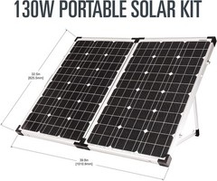 130W Off-Grid Solar Panel with Adjustable Legs – Lightweight & Portable Solution