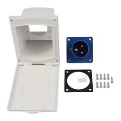 Sturdy 16A Waterproof Socket for External Use in RVs and Trailers IP44 Rated