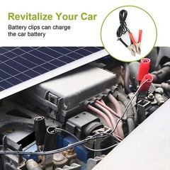 25W Solar Panel Polycrystalline 12V Dual USB Flexible Outdoor Battery Charger