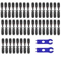 100PCS Solar Panel Connectors IP67 Waterproof Male/Female 50 Pairs + 2 Spanners