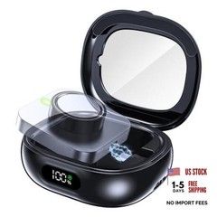 Portable Charging Case Compatible with Oura Ring Gen 5 & Gen 4 & 3, Black