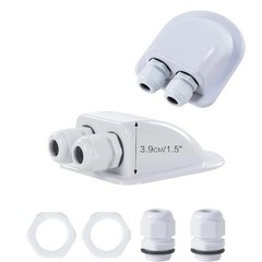 Double Dual Cable Entry Housing Gland For RV Roof Boat Solar Panel Waterproof