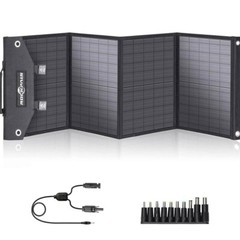 60W Portable Foldable Solar Panel Charger Power Station for Camp/RV/Off Grid