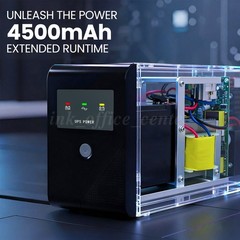 500VA 300W Backup UPS Power Supply Battery Backup Unit w/3 Outlets Indoor Use