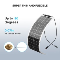 100W Flexible Solar Panel 2x50W Waterproof Portable Module for RV Boat Camping