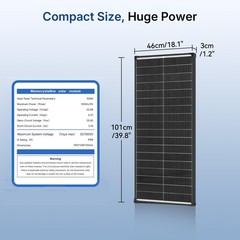 100W 4Pack Bifacial Solar Panel 400W N-Type 18BB Mono 18V PV Home RV Off Grid US