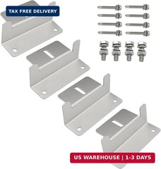 Silver Solar Panel Z Bracket Mount – Lightweight Anodized Aluminum Mounting Brac