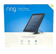 Solar Panel for Ring Spotlight Cam Battery and Stick Up Cam Battery – (BLACK)