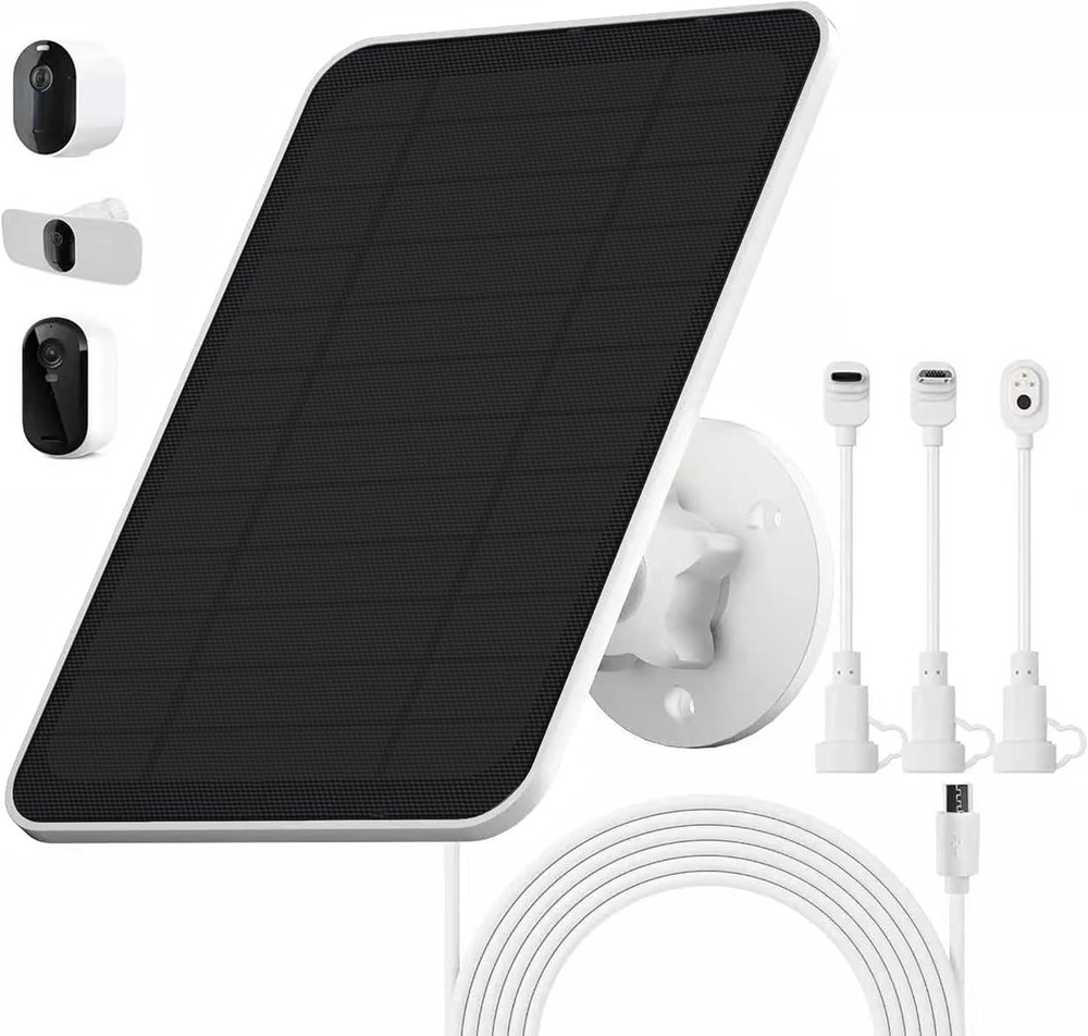Solar Panel Charger for Arlo Essential Series,Go 2,Pro 6XL/6/5S/3,Ultra Series,W