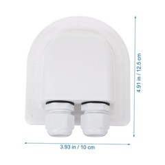 Dual Cable Entry Box Abs Wire Gland Waterproof Pass Through