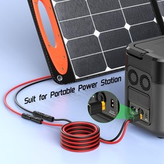 Solar to XT60 Charge Extension Cable 10AWG 2Ft Solar Connector to XT60 Adapte…