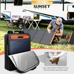 Solar Panel Carrying Case Compatible with Jackery Solarsaga 100W/200W for 2 Fold