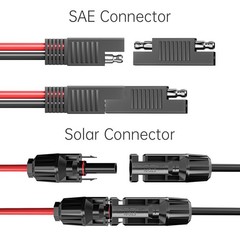 Goupchn Solar Panel SAE Adapter Cable 10AWG PV Wire with Polarity Reverse Plugs