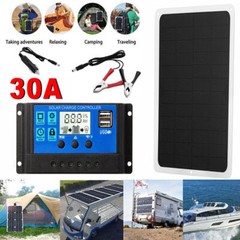 10W Solar Panel 12V Trickle Charger Battery Charger Kit Maintainer Boat RV Car