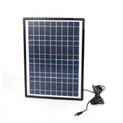 Solar Panel Power Generator Kit Battery Pack Power Station w/ 4 Bulbs Portable