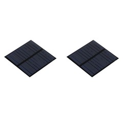 2 x Mini Solar Panel Cell 5.5V 110mA 0.605W 70mm x 70mm for DIY Project