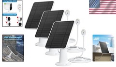Durable Solar Charger for Arlo Ultra/Pro Series – 3-Pack with Magnetic Connector