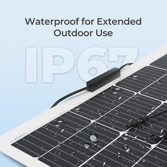 Renogy 200W 12V Flexible Mono Solar Panel RV Rooftop Camping Off-Grid Light Thin