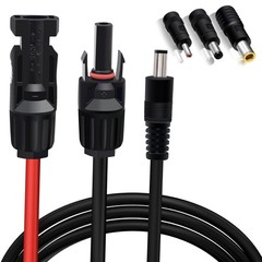 Solar Panel Adapter for Jackery, to DC 5.5X2.1Mm Extension Power Cable with DC 3