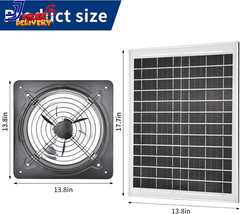 40W Solar Attic Fan Kit 40W Solar Panel + a 25W DC Fan Plug and Play for Attic