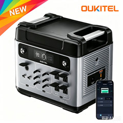 OUKITEL Power Station 2400W/2048Wh LiFePO4 Solar Generator for Home & Camping