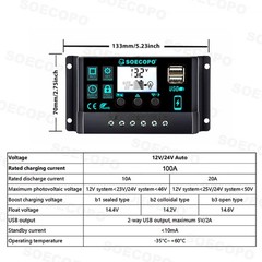 SOECOPO 15000W Complete Solar Power Kit | 300W Panel + Controller + Inverter