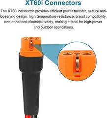 12FT Solar Panel Adapter Cable 10AWG XT60i Female Connector For Portable Gene…