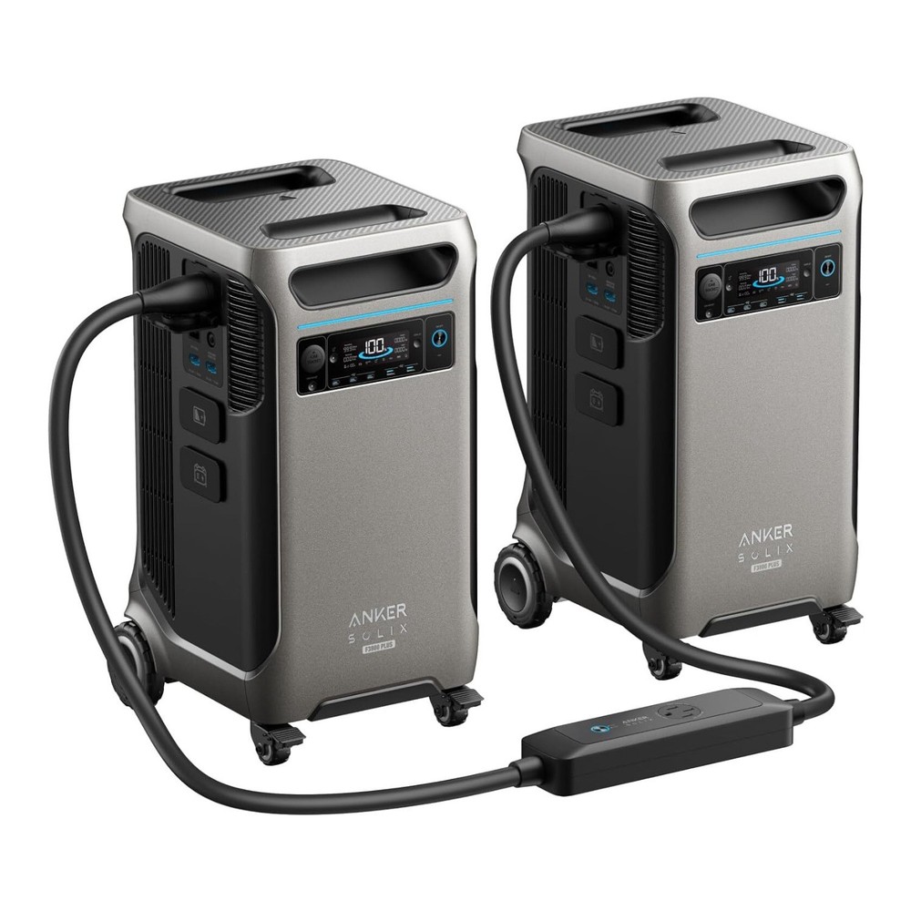 Anker SOLIX F3800 PLUS Portable Power Station (2-Pack) with Double Voltage Hub