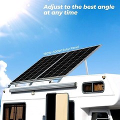 28″ Solar Panel Tilt Mount Brackets Boat RV Roof Flat Surface Adjustable Frame