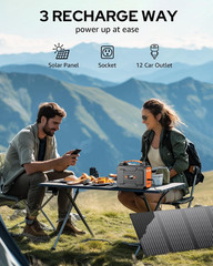 Solar Powered Generator 200W Peak/100W Rated, Portable Solar Generator Power Sta
