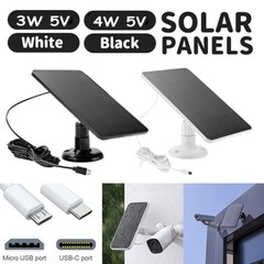 4W Solar Panel for Ring,Blink,Eufycam,Wyze,Reolink Rechargeable Battery Camera