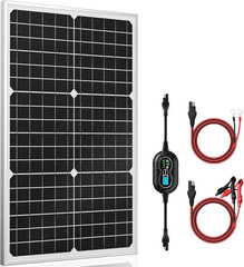 12V Solar Panel Kit 30W, High Efficiency 30 Watt Solar Panel + Ultra-Smart 10A M