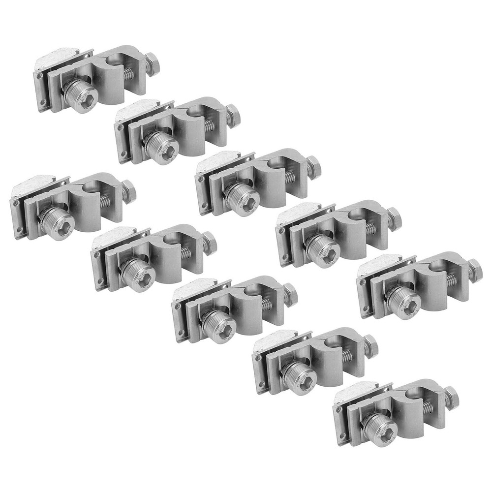 NEW 10Pcs Solar Mounting System Grounding Clip Lug Bracket Clamps Photovoltaic